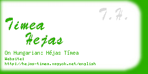 timea hejas business card